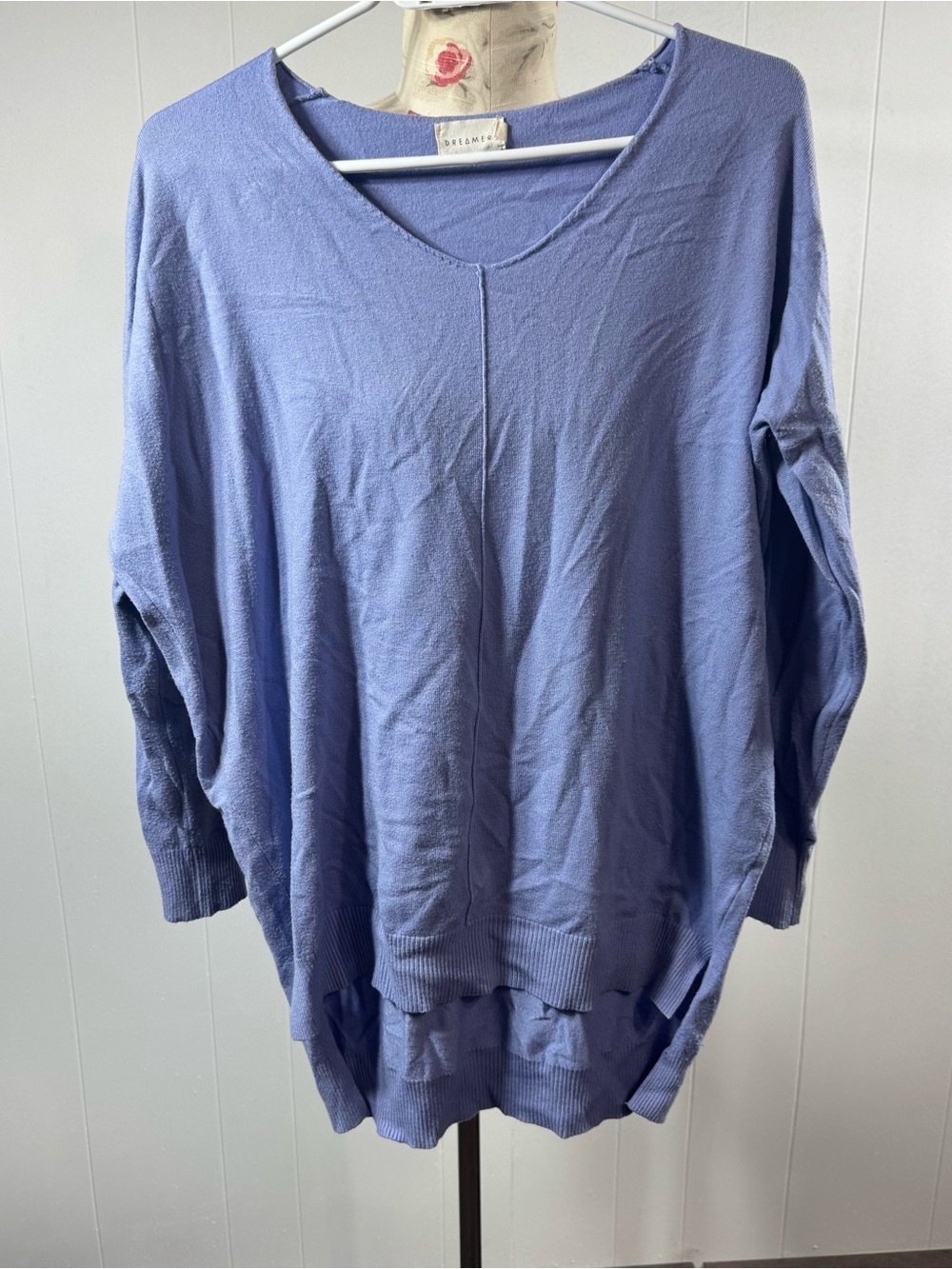 Dreamers Oversized Hi-low Women's V-Neck Sweater,size s